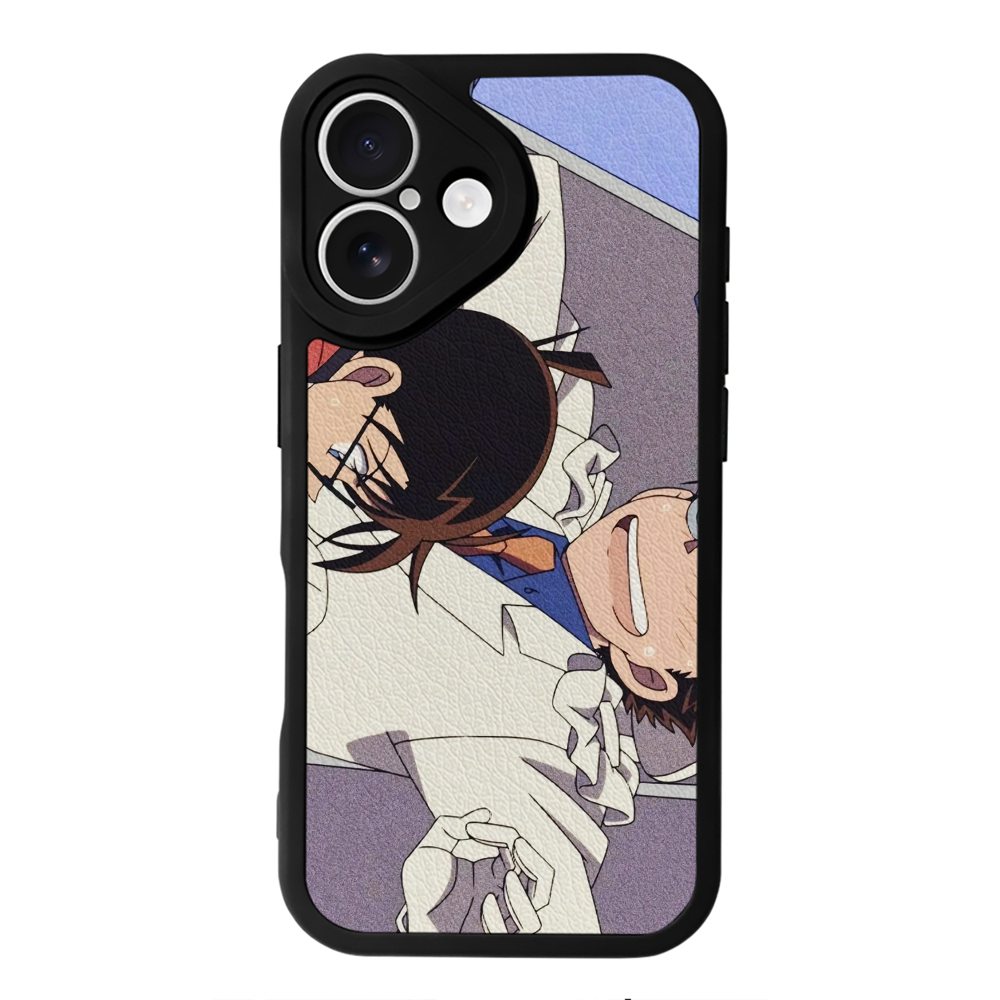 （画像用） 名探偵コナン Detective Conan 【iPhone 16シリーズ対応】シリコンスマホケース（レザー調） 材質：シリコン